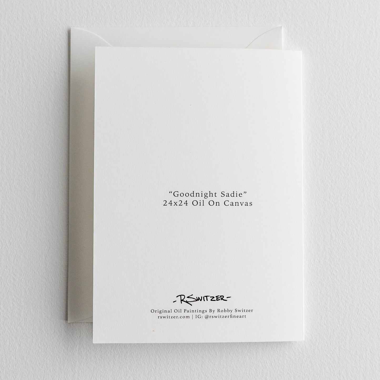 "Goodnight Sadie" | Fine Art Greeting Card