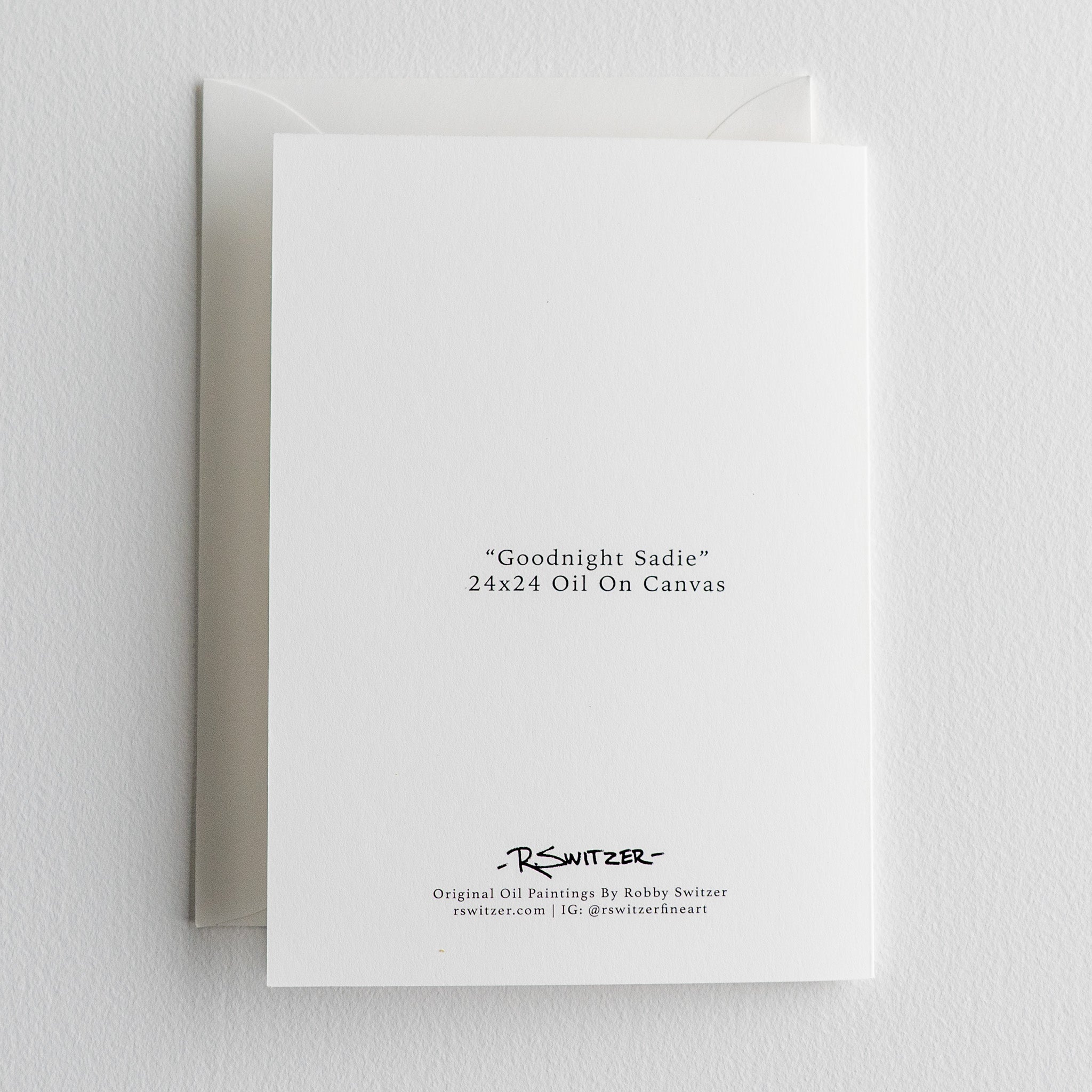 "Goodnight Sadie" | Fine Art Greeting Card