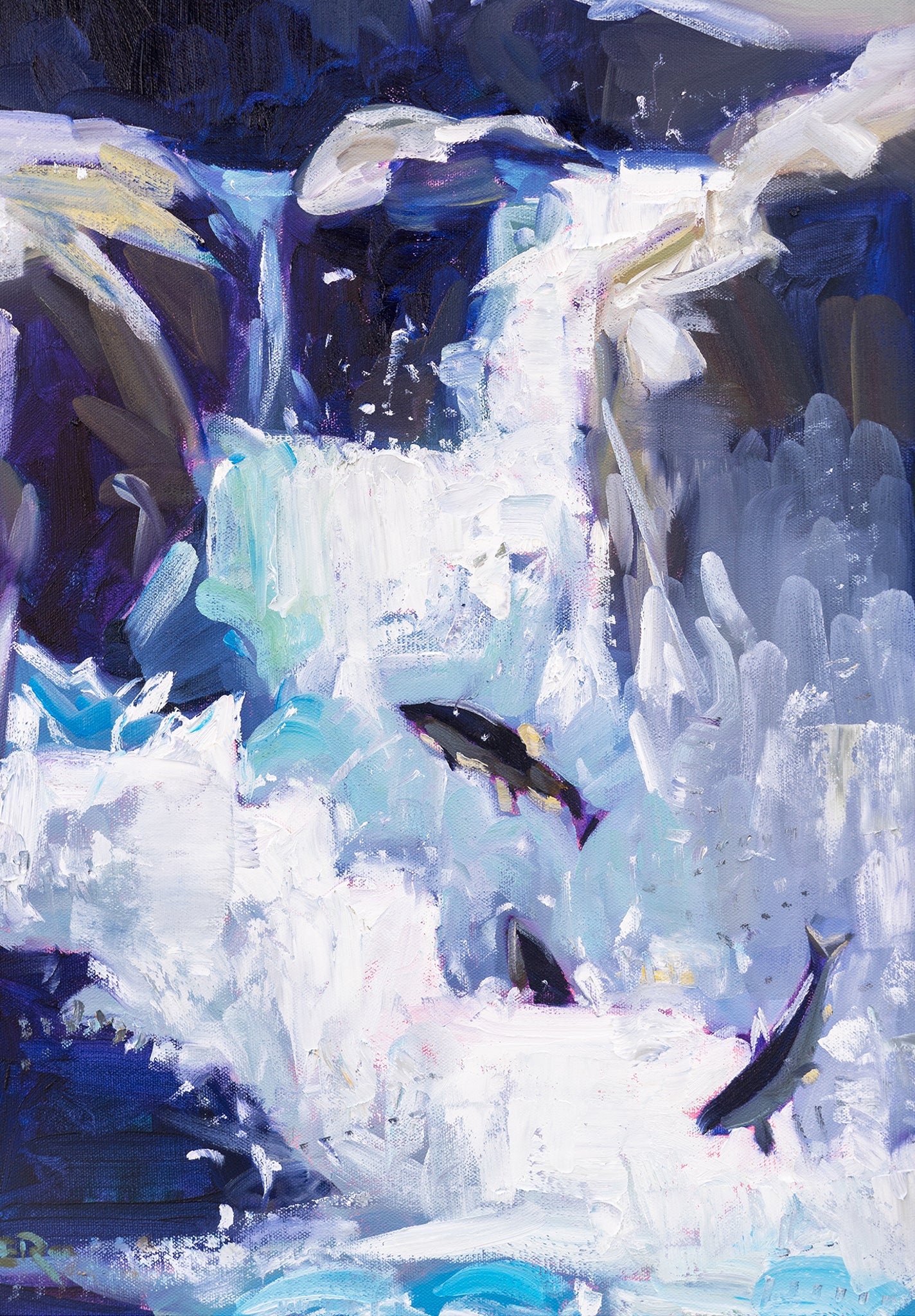 "Salmon Ascent" | Fine Art Greeting Card