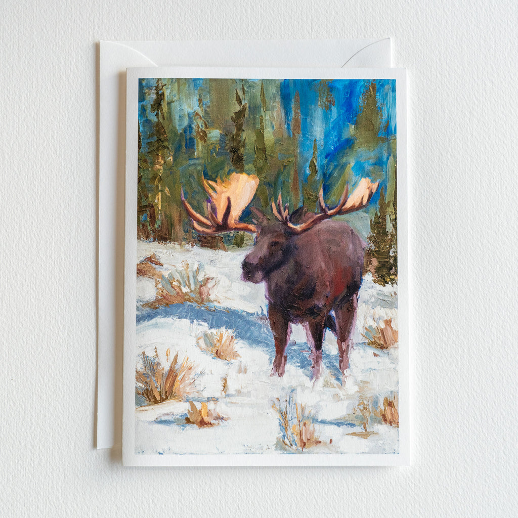 "Winter Moose" | Fine Art Greeting Card
